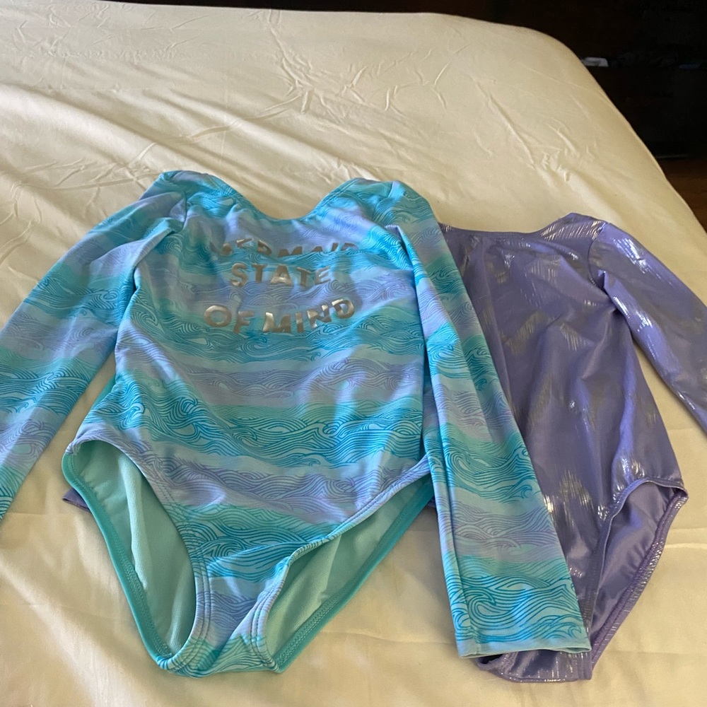 Bundle of 2 long sleeved leotards. Sz 6/6x